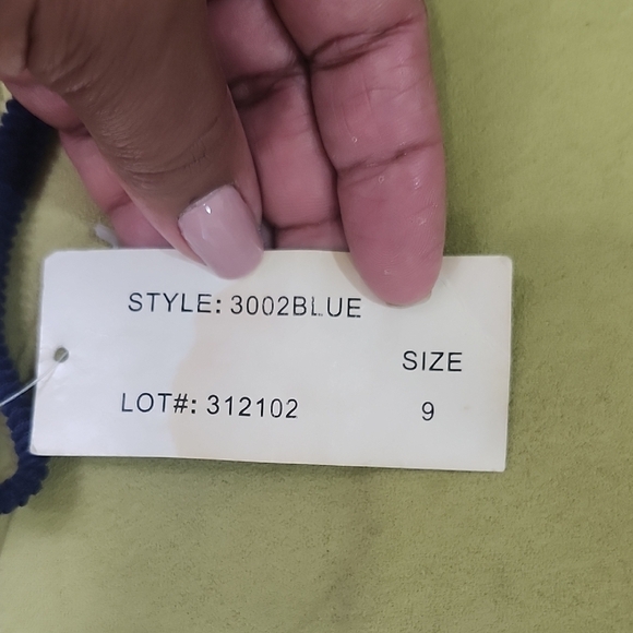 Vtg NWT C.C Blue Halter Bikini Corduroy Set with Adjustable Ties - Picture 3 of 13